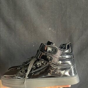 NWT Black Sneakers with Canvas Suede and Lace-Up Design